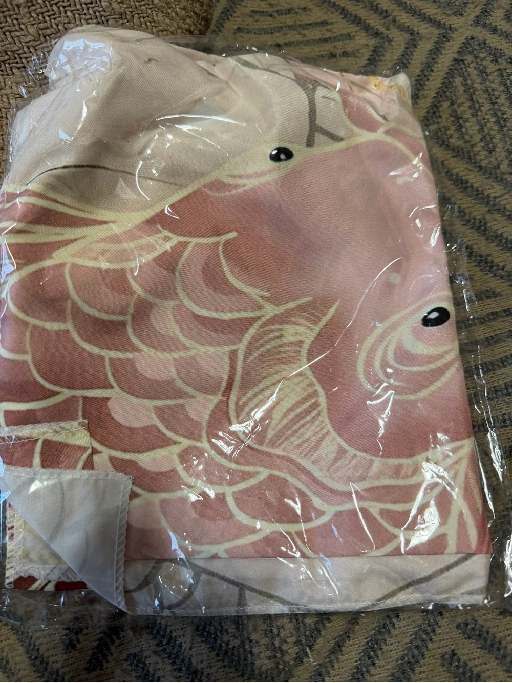 Pink koi fish tapestry